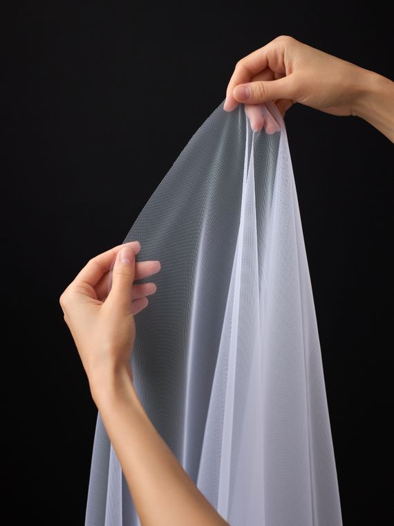 Бюстовая неэластичная сетка Lauma, арт.480, белый