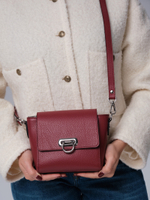 Сумка кожаная кросс-боди Azaro 3520 вишневый