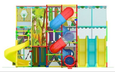 Уличный лабиринт "Детское раздолье" 70,5 м² (8,6*8,2*4,9 м)