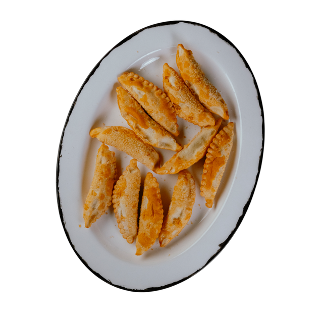 Чебуреки тресковые обжаренные во фритюре