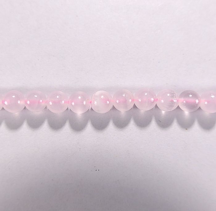 Бусина из кальцита розового, шар гладкий 6мм