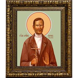 Борис Козлов мученик. Икона на холсте.