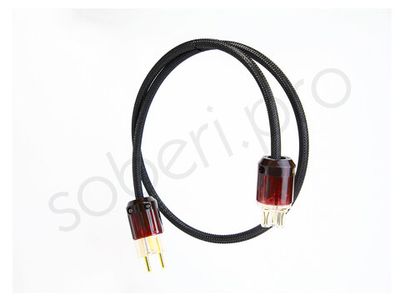 Силовой кабель питания 3х1.5+1.0 экранированный в защитной оболочке для аудиотехники, длина 1.1 метр