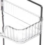 Полка для ванны угловая двойная «Фреш»прозрачная 25,7х29,7х25,7см