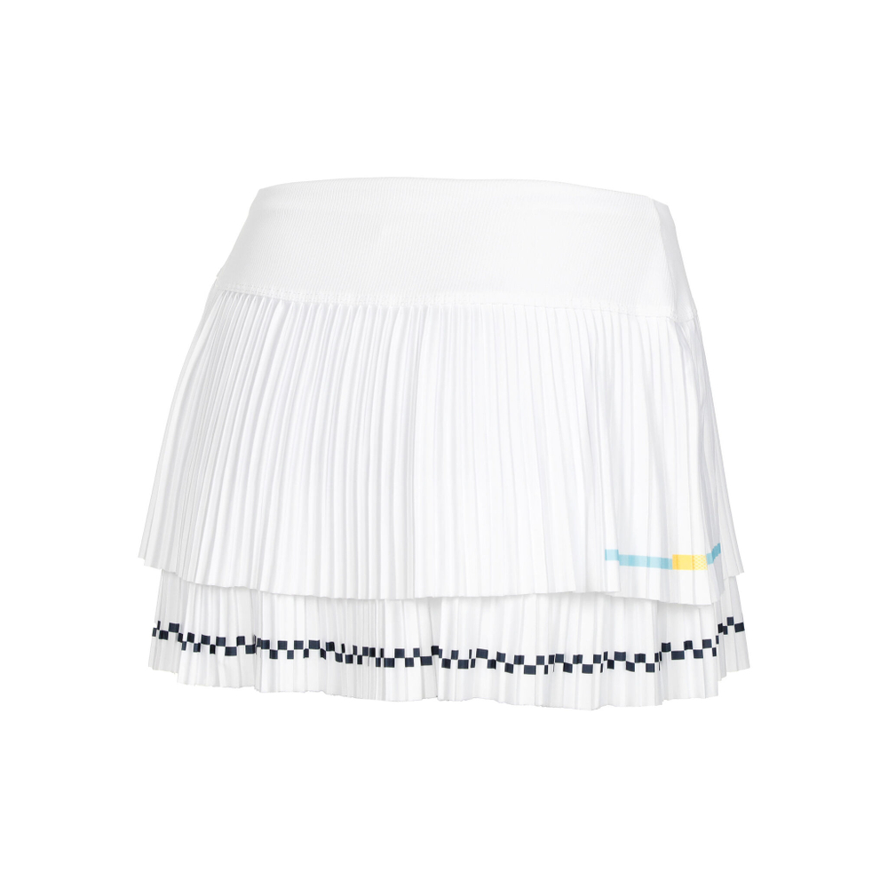 Женская теннисная юбка Lucky in Love Finish Line Pleated Skirt Women - White, Black