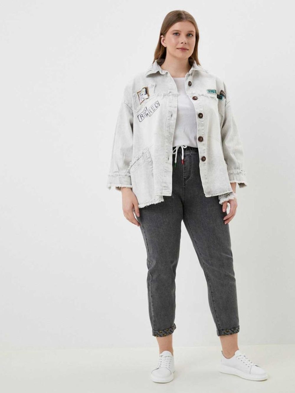 Джинсы на резинке больших размеров