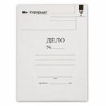 Папка скоросшиватель ДЕЛО inФОРМАТ А4 белый мел. карт. 280 г/м2