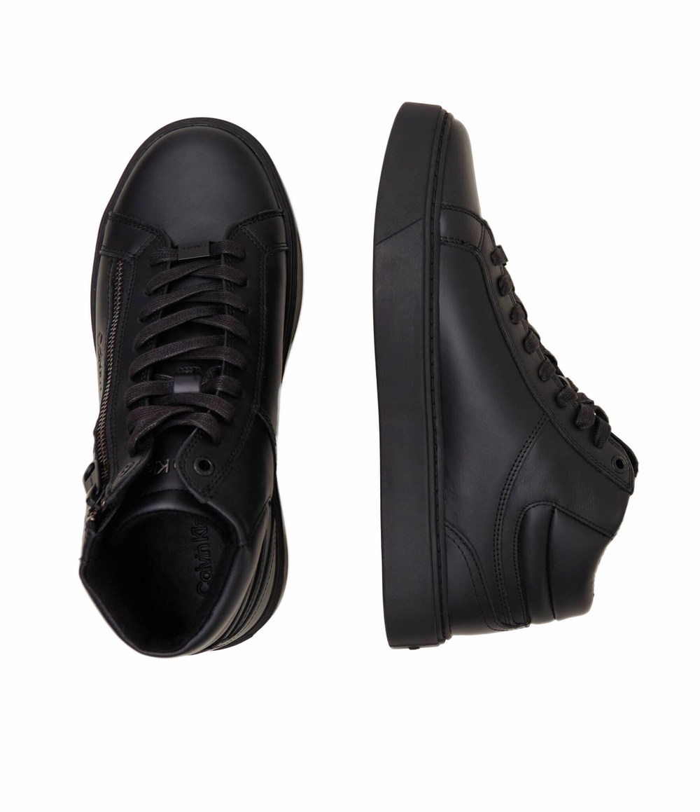 Кожаные кроссовки Calvin Klein - черный(HM0HM01269)