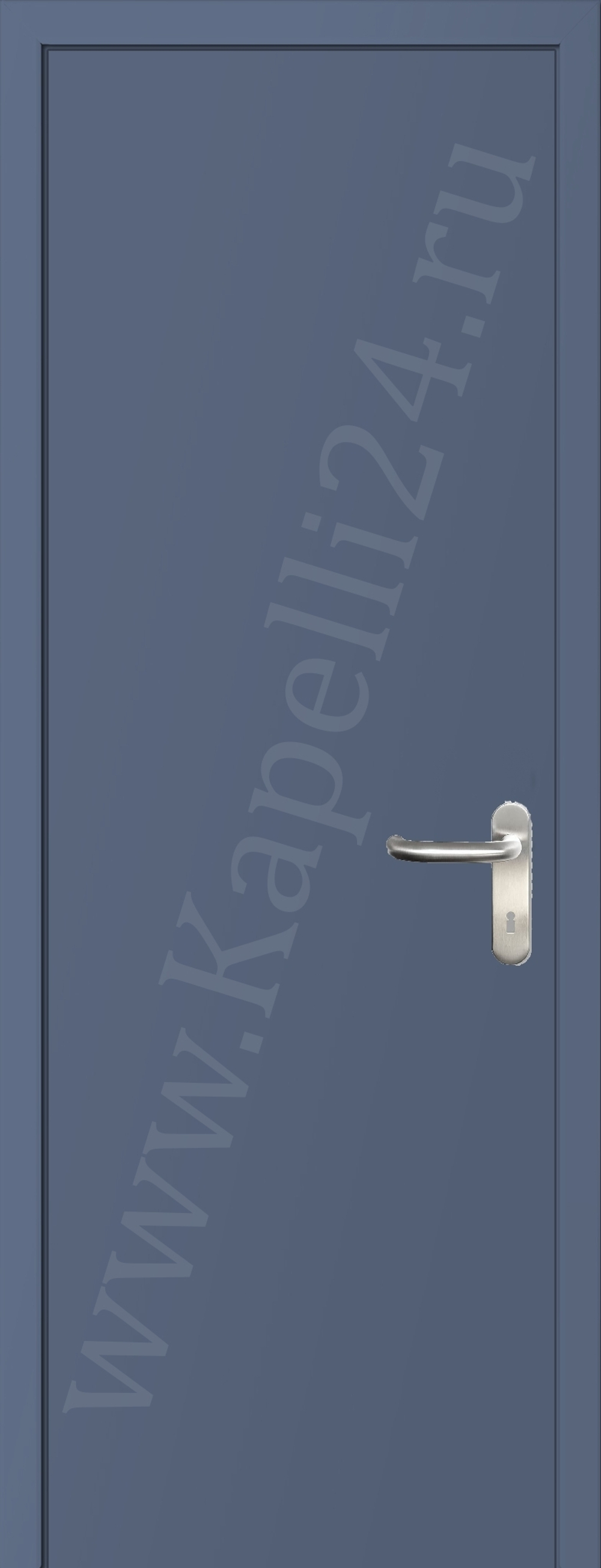 Дверь влагостойкая пластиковая KAPELLI multicolor ДГ RAL 5014 Голубино-синий + коробка