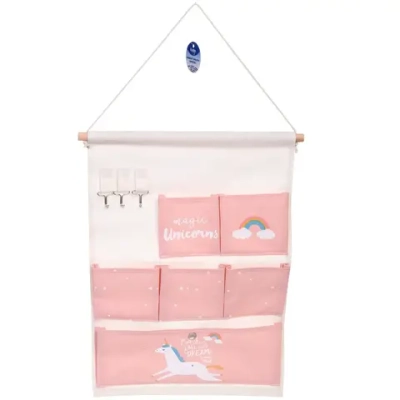 Карман настенный подвесной «ФРАТТИ БУМ», принт единорожка, шесть секций, 35*50см (лейбл Селфи)