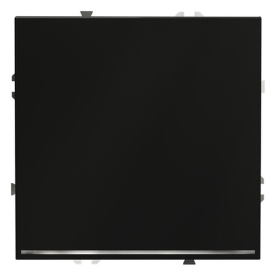 Проходной переключатель встраиваемый VOLTUM S70 одноклавишный с подсветкой 10А, (черный матовый)