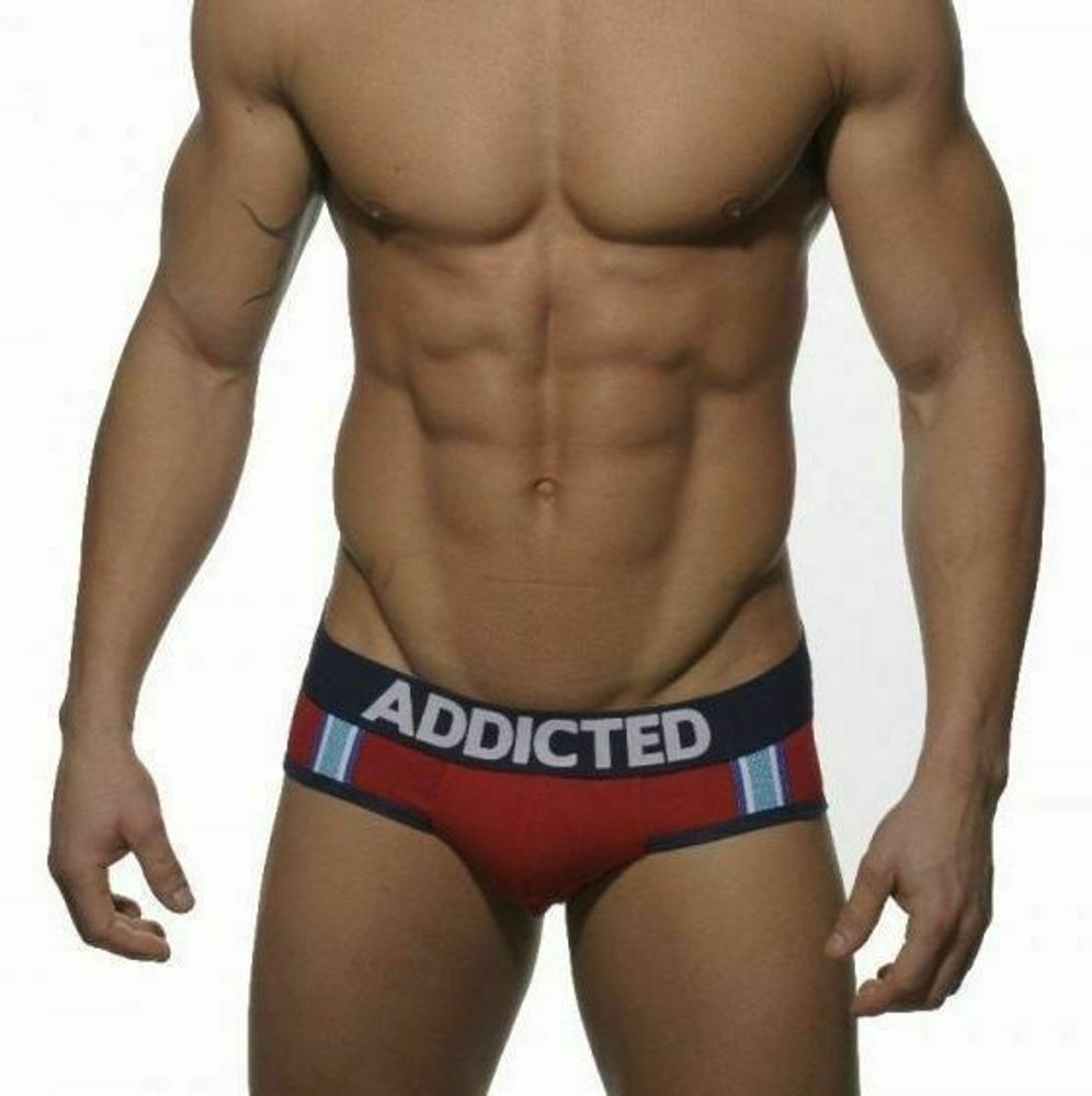 Мужские трусы брифы Addicted Brief Side Navy Red