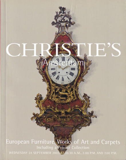 Каталог аукциона Christie’s, Амстердам, Европейская мебель, предметы искусства и ковры от 24 сентября 2003 года