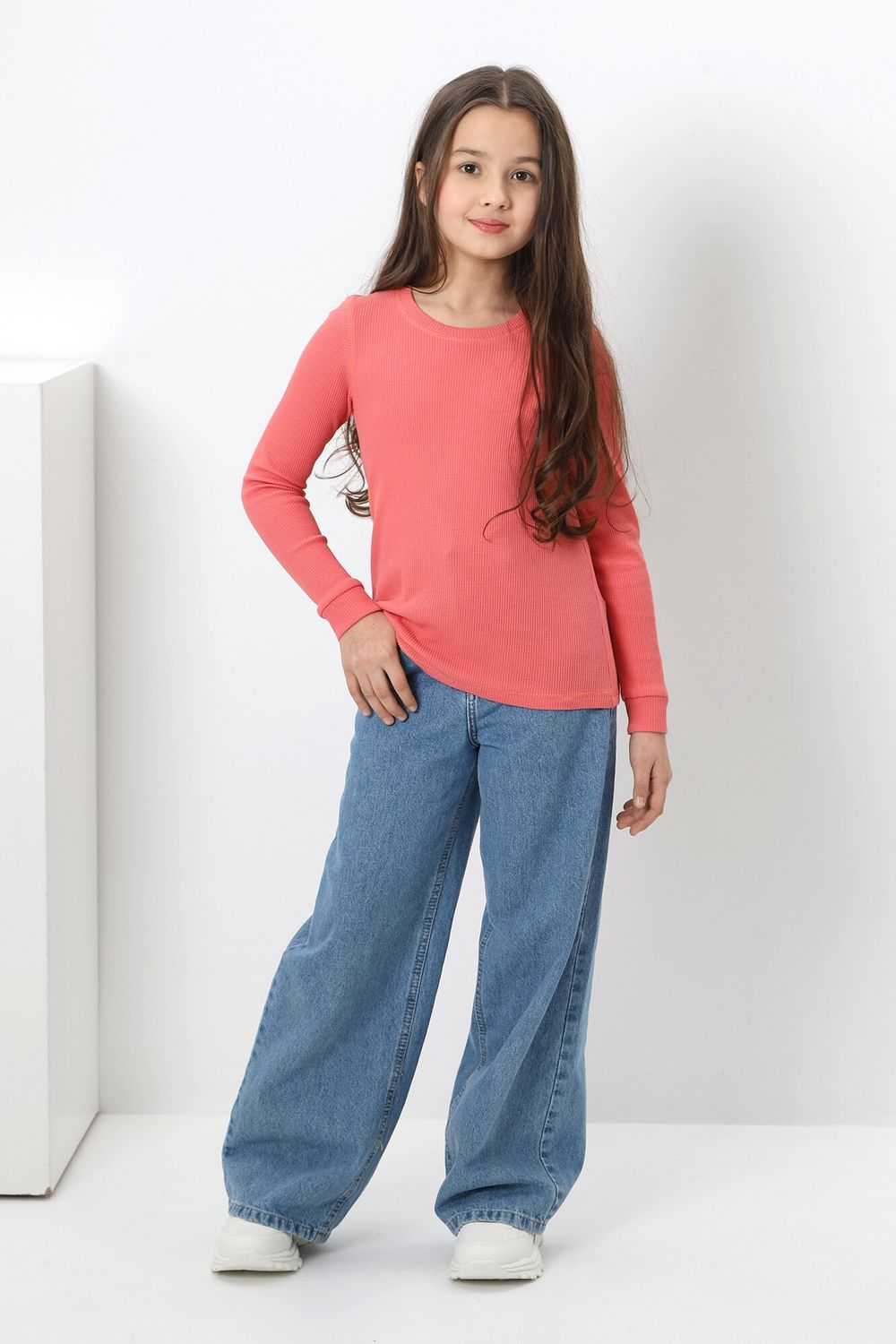 Джемпер для девочки Лонг-1 Виотекс КОРАЛЛОВЫЙ