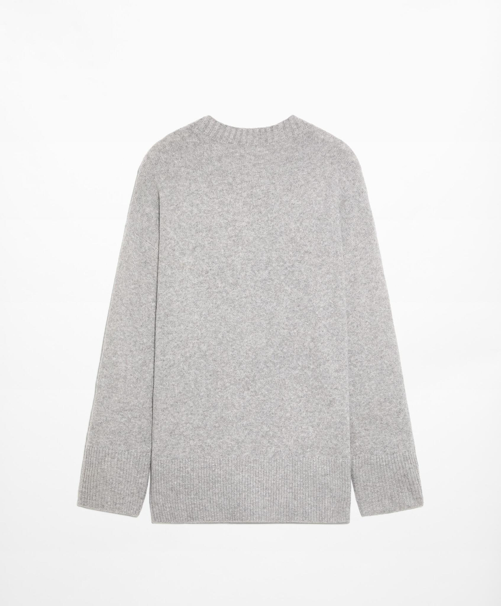 Oysho Свитер из трикотажа, серый меланж