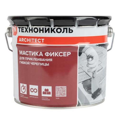 Мастика битумно-полимерная для гибкой черепицы Технониколь №23 Фиксер 3,6 кг
