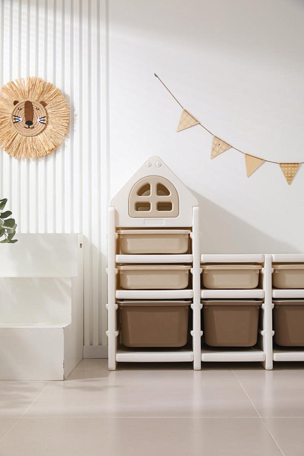 Стеллаж для игрушек UNIX Kids 12 ящиков Camel