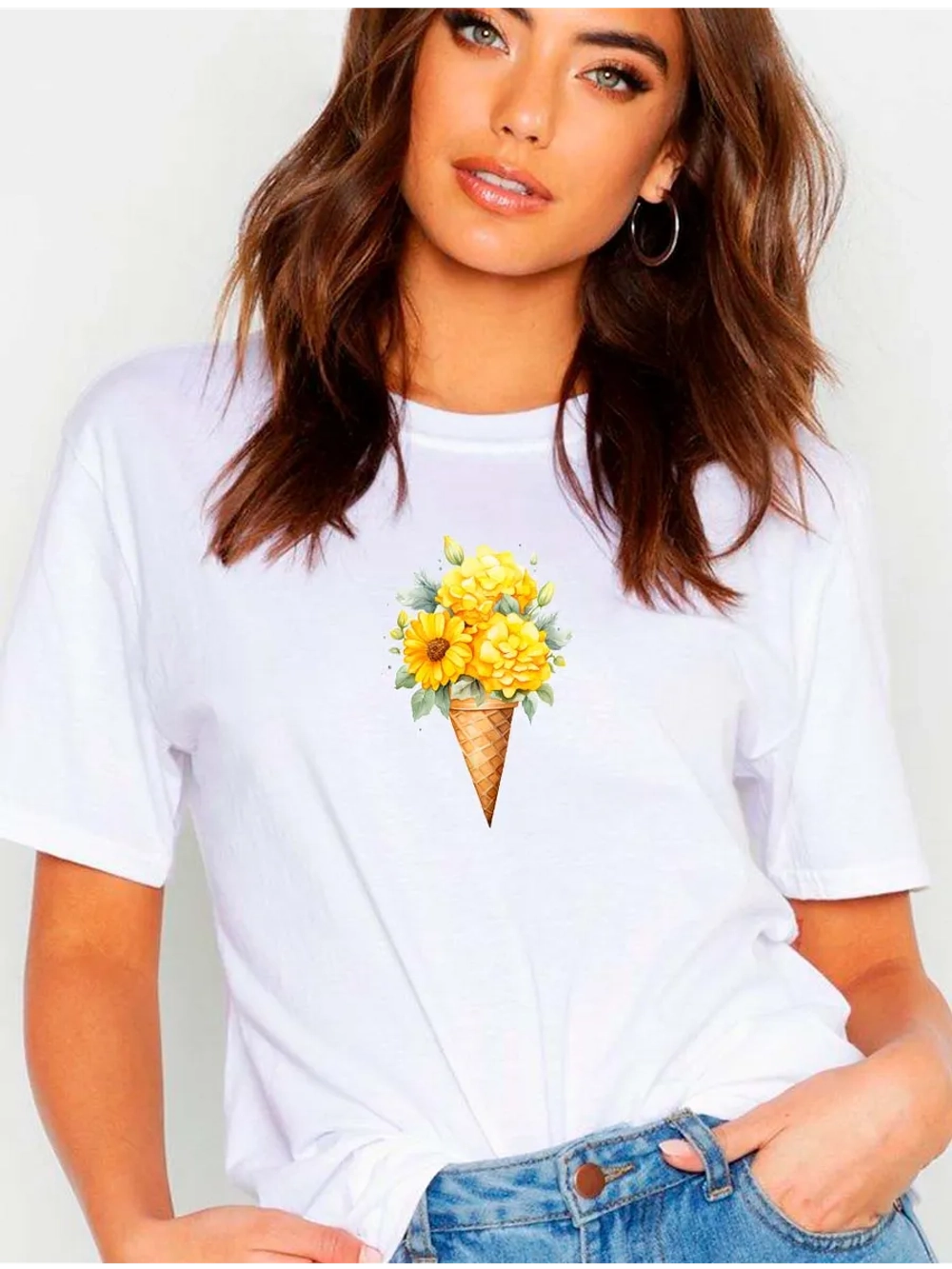 Футболка цветы