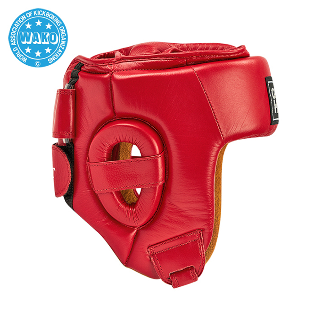 HGB-4016w Кикбоксерский шлем BEST WAKO Approved красный