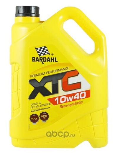 BARDAHL XTC 10W40 CF/SN A3/B4 Масло моторное синтетическое 5L