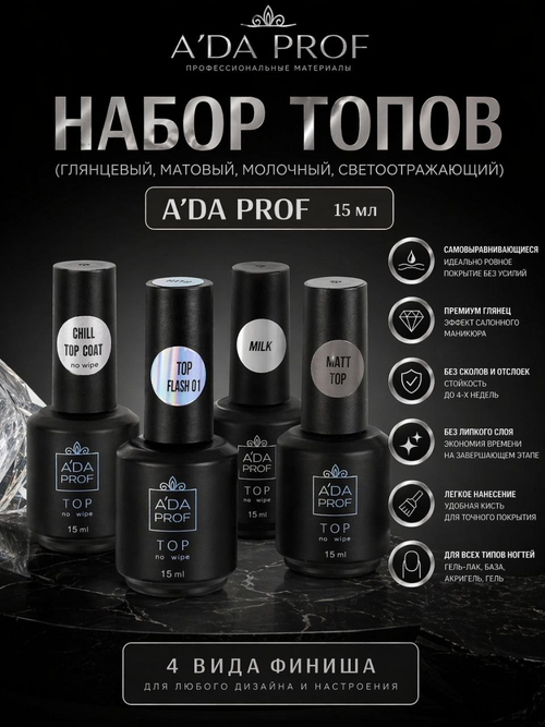 Набор Топов (глянцевый матовый молочный светоотражающий)