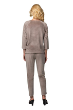 Спортивный костюм с объёмной вышивкой (Размер: S) (Цвет: бежевый)