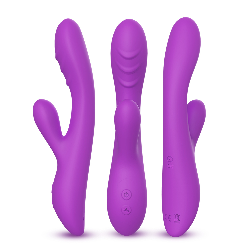 Вибратор Useeker USK-V06 PU с клитор. стим-ей и с эф-ом подогрева Spark Silicone+ABS аккум.224*42*65