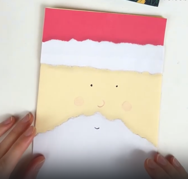 Делаем открытку из цветной бумаги "Дед Мороз" Делаем открытку из цветной бумаги "Дед Мороз"