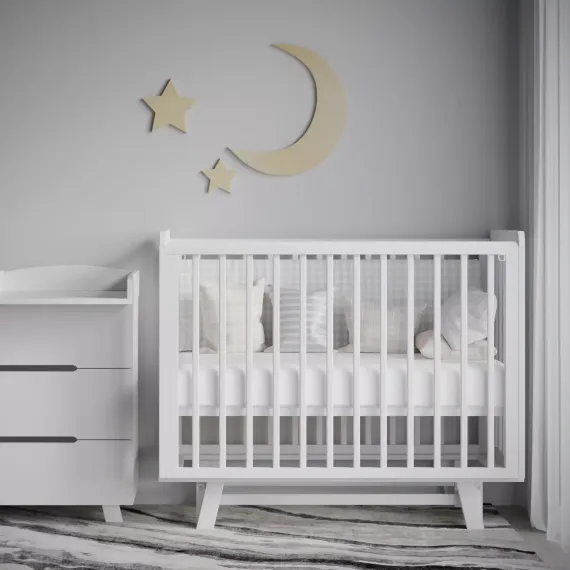 Детская кроватка с продольным маятником Incanto Anniken Белая