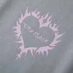 Футболка Ymkashix Love серая / пурпурная