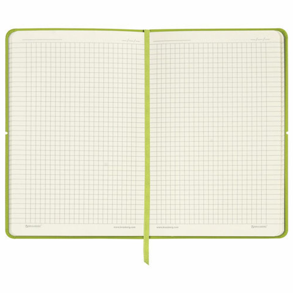 Блокнот в клетку с резинкой А5 (148x218 мм), 80 л., под кожу светло-зеленый BRAUBERG "Metropolis X", 111033