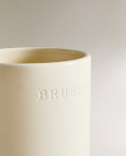 ZARA HOME КЕРАМИЧЕСКАЯ ПОДСТАВКА ДЛЯ КУХОННЫХ ПРИНАДЛЕЖНОСТЕЙ, КРЕМОВЫЙ