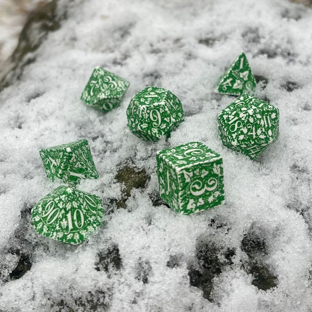 Набор кубиков для настольных ролевых игр (Dungeons and Dragons, DnD, D&D, Pathfinder) - Forest Dice Set: Tundra