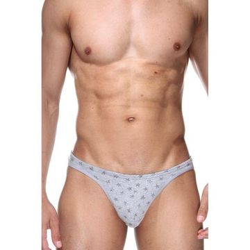 Трусы мужские тонги серые с принтом DARKZONE Grey Star DZN6627