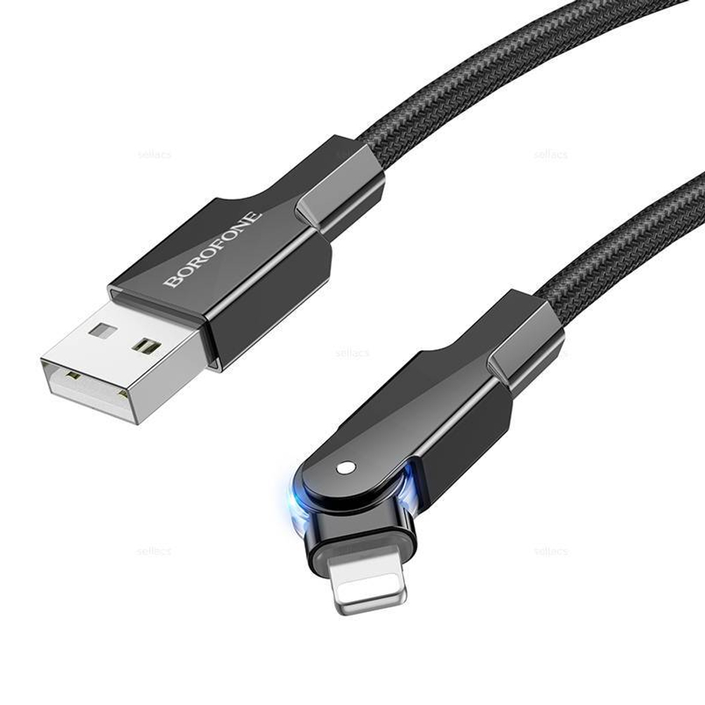 Кабель USB - Lightning BOROFONE BU41 (черный) 1м