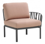 Модуль правый/левый пластиковый с подушками Nardi Komodo Elemento Terminale DS/SX, антрацит, розовый