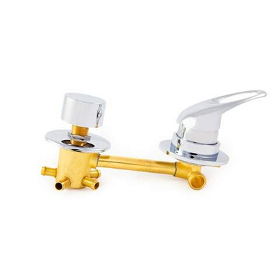 Смеситель для душевой кабины с переключателем на 5 режимов 120мм. хомут