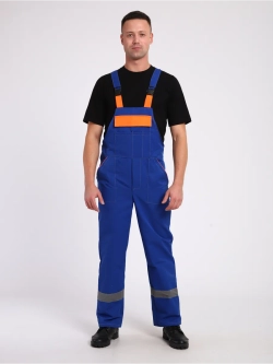 Комбинезон рабочий голубой Великан на лямках
