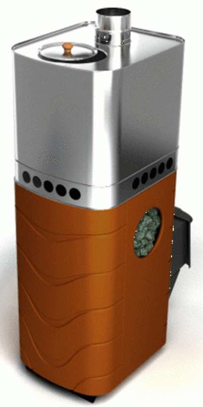 Печь банная Бирюса 2013 Carbon ДА ЗК терракота