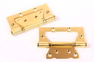 Петля НАКЛАДНАЯ Nora-M 800-4''  100х75х2,5 SB мат. золото