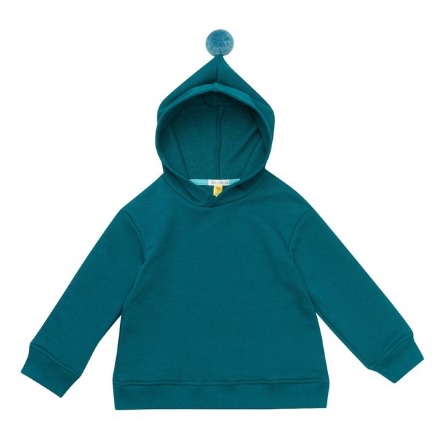 Худи цвета морской глубины с помпоном