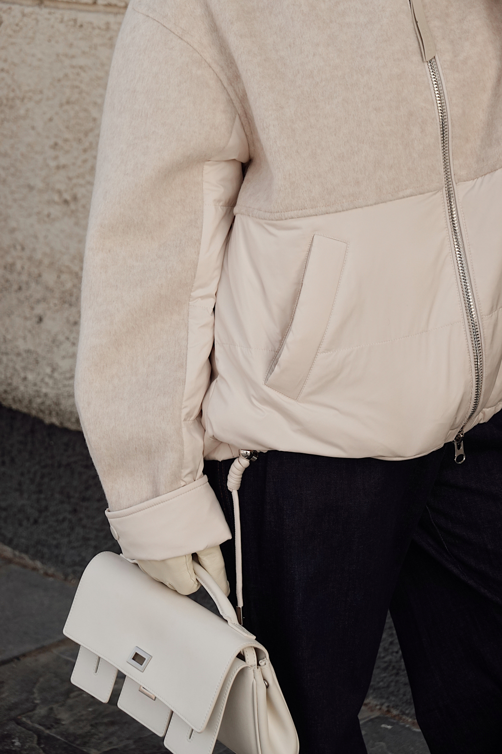 Куртка демисезонная комбинированная с шерстью