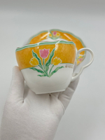 Чайная пара с жёлтой каймой Givenchy by Yamaka
