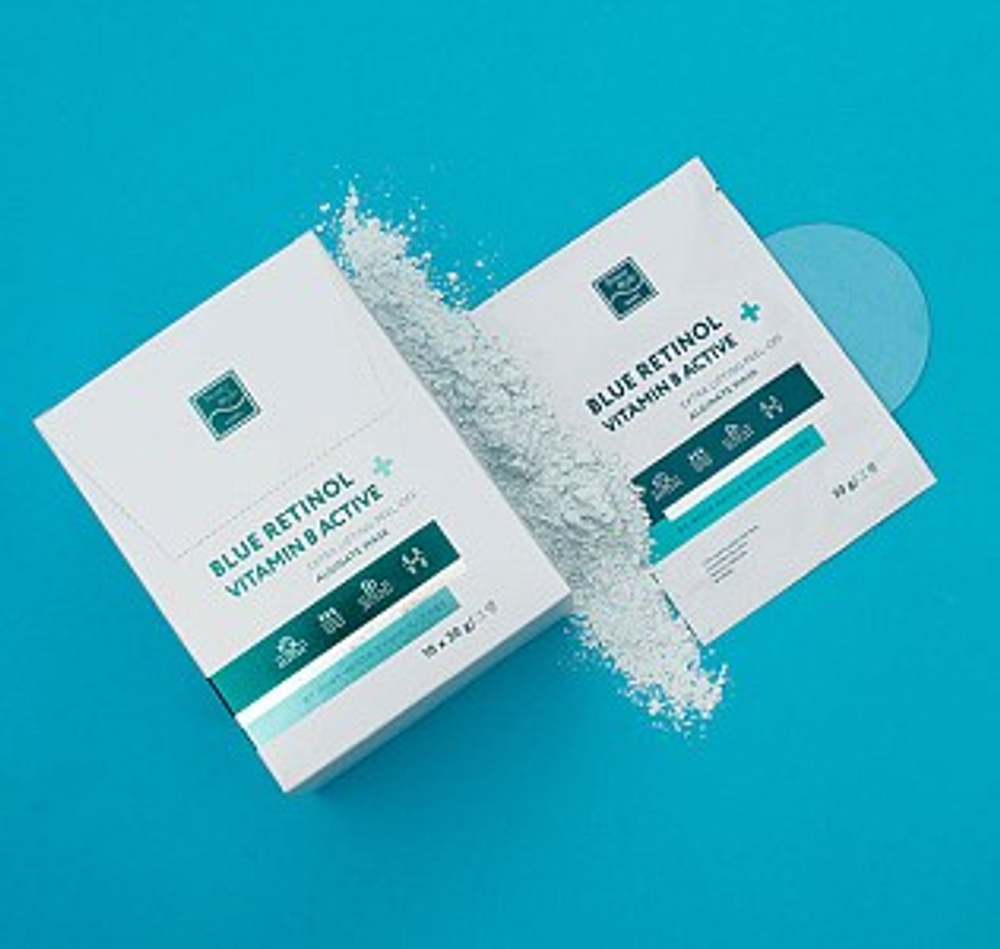 Альгинатная лифтинг-маска "Blue Retinol + Vitamin B Active" (блю ретинол плюс витамин Б), поштучно 30 гр*1 шт Beauty Stylе (упругость, тон, регенерация)