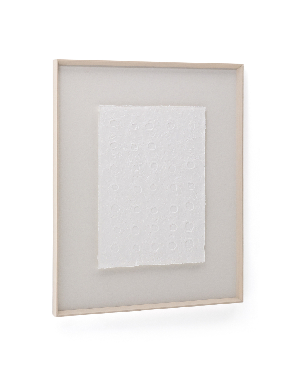 Olvin Абстрактная картина на белой переработанной бумаге с рельефным рисунком 103.6 x 123.6 cm