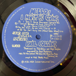 Винтажная виниловая пластинка LP Phil Collins Hello, I Must Be Going (Japan 1982) (No Obi) Like China