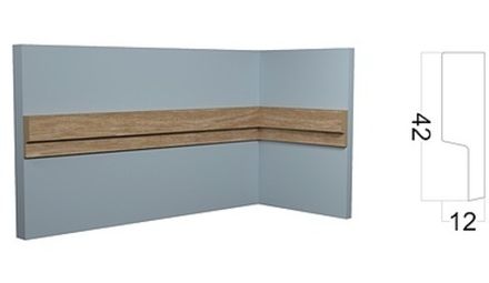 Молдинг Контур окрашенный стартовый, 42x12 мм