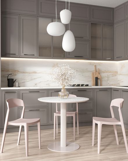 Стул Moris пластик нежно-розовый