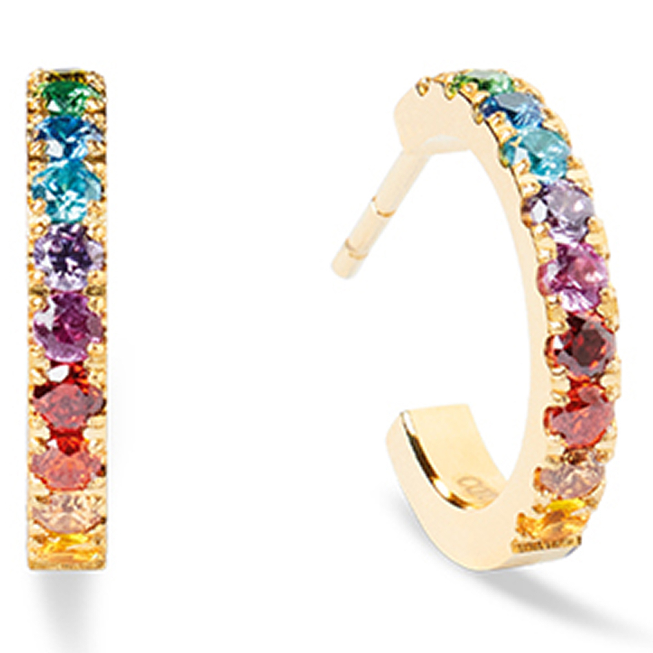 Серьги Coeur de Lion Multicolour Rainbow-Gold 0146/23-1535
