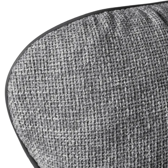 Кресло HUG тёмно-серый, экокожа, шенилл